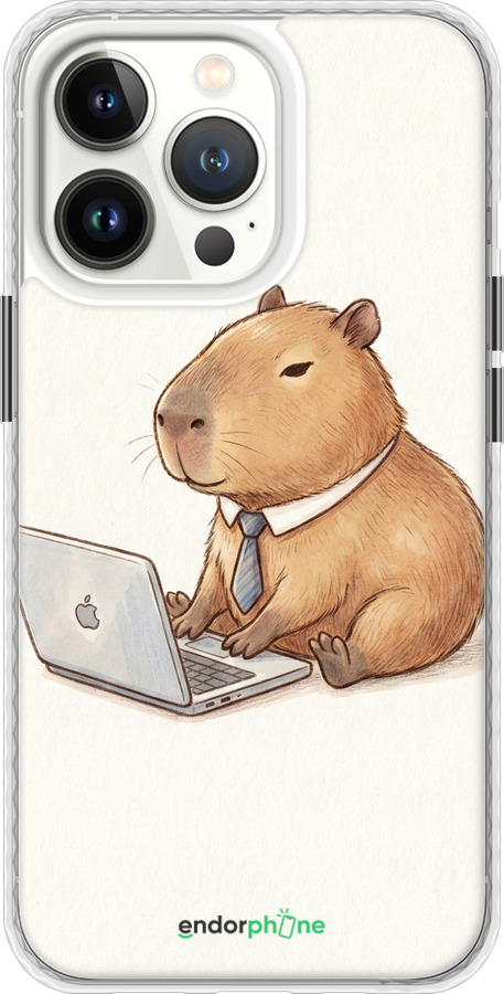 Чехол Bumper MagSafe чехол Funny Capybara CEO Working для Apple iPhone 13 Pro - 6777pm-2372 изображение 