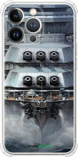 Силикон с усиленными углами чехол Линкор, world of tanks, wargaming, военный корабль для Apple iPhone 13 Pro - 6453sp-2372 изображение 