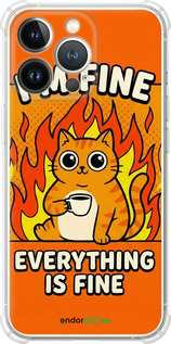 Силикон с усиленными углами чехол Funny Cat для Apple iPhone 13 Pro - 6786sp-2372 изображение 