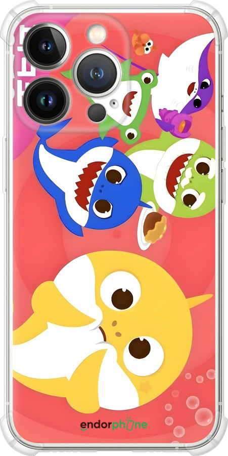 Силикон с усиленными углами чехол Бейби Шаркс для Apple iPhone 13 Pro - 6305sp-2372 изображение 