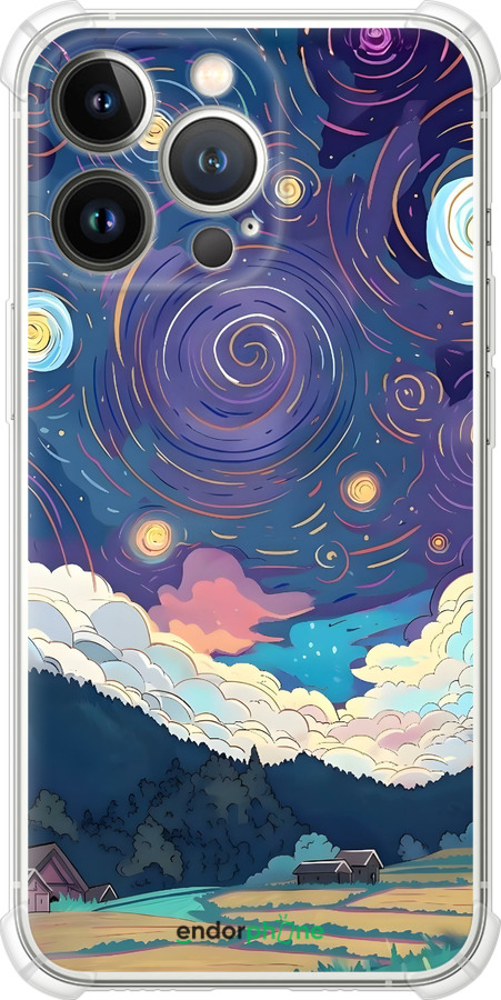 Силіконовий протиударний с посиленими кутами чехол Креативний арт для Apple iPhone 13 Pro - 6322sp-2372 изображение 