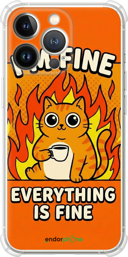 Силикон с усиленными углами чехол Funny Cat для Apple iPhone 13 Pro - 6786sp-2372 изображение 