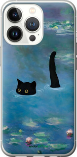 Силиконовый чехол С изображением кота и водяной лилии Monet для Apple iPhone 13 Pro - 6519u-2372 изображение 