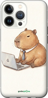 Силіконовий чехол Funny Capybara CEO Working для Apple iPhone 13 Pro - 6777u-2372 изображение 
