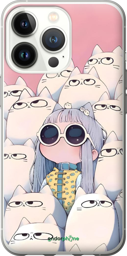 2D пластиковый чехол Малышка с котами для Apple iPhone 13 Pro - 6295t-2372 изображение 
