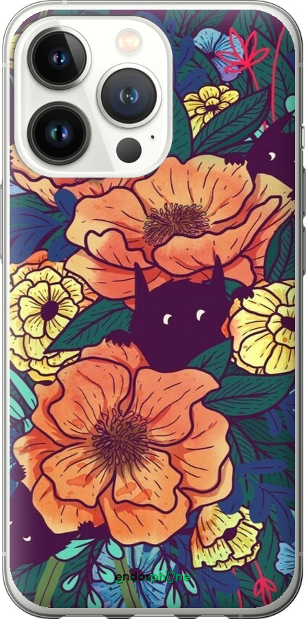 Силиконовый чехол С изображением полевых цветов для Apple iPhone 13 Pro - 6419u-2372 изображение 
