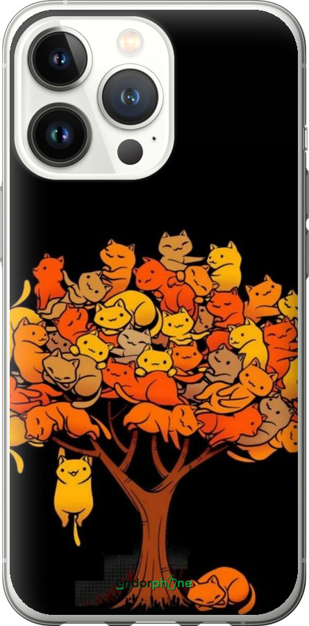 2D пластиковий чехол Дерево та котики для Apple iPhone 13 Pro - 6516t-2372 изображение 