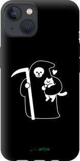 TPU чехол Минималистичный арт: смерть и кошка для Apple iPhone 13 - 6529b-2374 изображение 