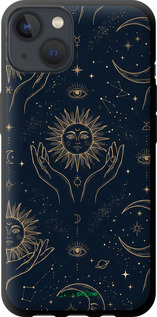 TPU чехол Celestial Harmony: Sun & Moon Gold Mystic Pattern для Apple iPhone 13 - 6778b-2374 изображение 
