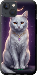 TPU чехол Mystic White Cat Gothic Dark Purple Gold для Apple iPhone 13 - 6805b-2374 изображение 