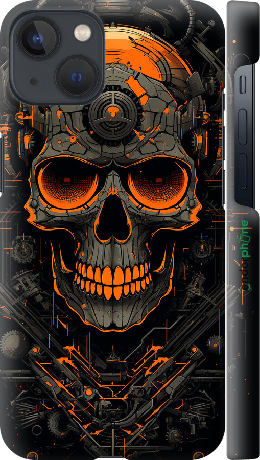 3D пластиковый матовый чехол Череп для Apple iPhone 13 - 5952m-2374 изображение 