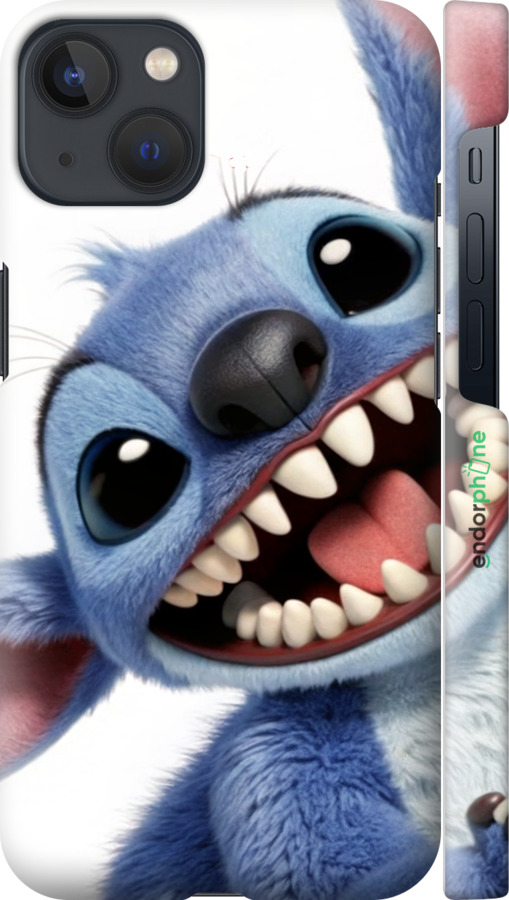 3D пластиковый матовый чехол Стич для Apple iPhone 13 - 6684m-2374 изображение 