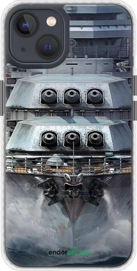 Чехол Bumper MagSafe чехол Линкор, world of tanks, wargaming, военный корабль для Apple iPhone 13 - 6453pm-2374 изображение 