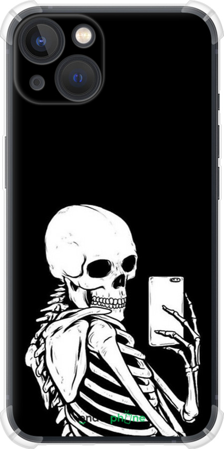 Силикон с усиленными углами чехол Скелет делает Selfie для Apple iPhone 13 - 6535sp-2374 изображение 