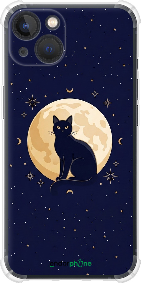 Силикон с усиленными углами чехол Cute Cat Celestial/Witchy для Apple iPhone 13 - 6787sp-2374 изображение 