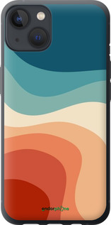 Силиконовый чехол В стиле ретро с волнами для Apple iPhone 13 - 6531u-2374 изображение 