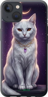 Силіконовий чехол Mystic White Cat Gothic Dark Purple Gold для Apple iPhone 13 - 6805u-2374 изображение 