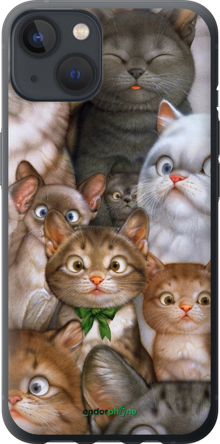 

Силіконовий чохол "Коти" для iPhone 13