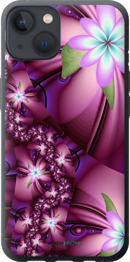 

2D пластиковий чохол "Квіткова мозаїка" для iPhone 13, Рожевий