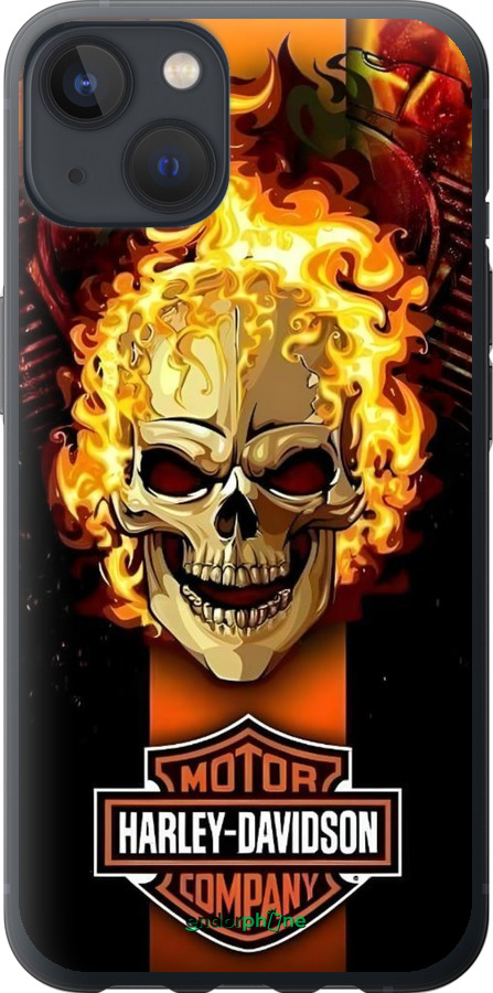 Силиконовый чехол Харлей девидсон для Apple iPhone 13 - 6370u-2374 изображение 