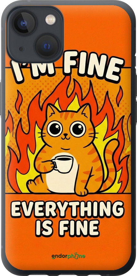 Силиконовый чехол Funny Cat для Apple iPhone 13 - 6786u-2374 изображение 