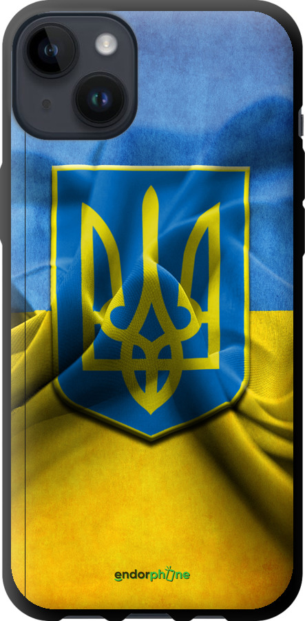 

TPU чорний чохол "Прапор та герб України" для iPhone 14 Plus, Блакитний