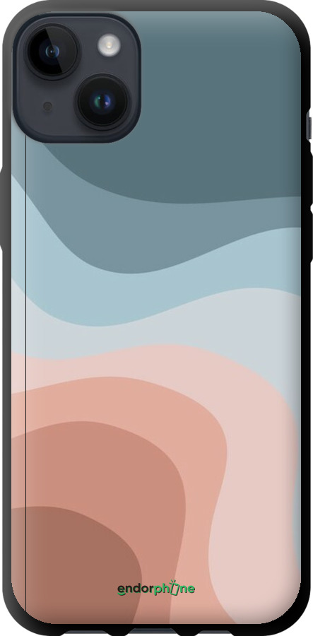 TPU чехол С синими и розовыми волнами в стиле ретро для Apple iPhone 14 Plus - 6532b-2645 изображение 
