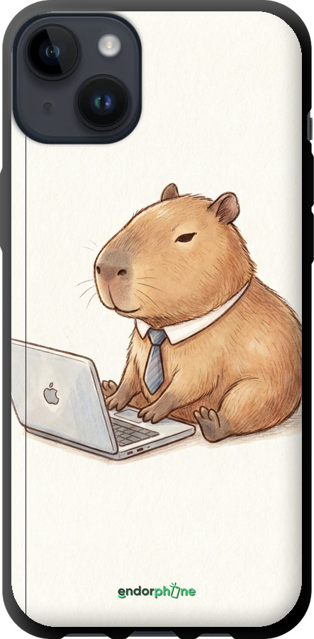 TPU чехол Funny Capybara CEO Working для Apple iPhone 14 Plus - 6777b-2645 изображение 