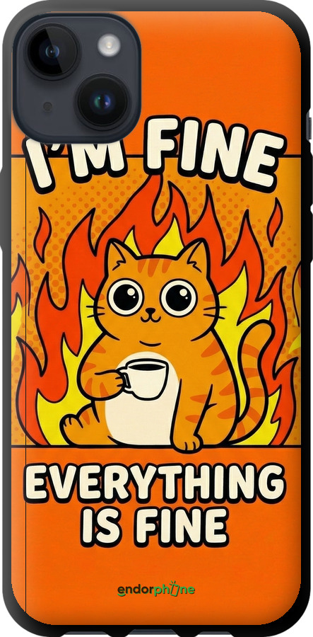 TPU чехол Funny Cat для Apple iPhone 14 Plus - 6786b-2645 изображение 