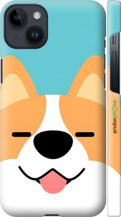 3D пластиковый матовый чехол Корги для Apple iPhone 14 Plus - 6280m-2645 изображение 
