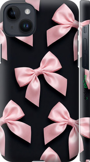 3D пластиковый матовый чехол Coquette Ribbons Dark Coquette для Apple iPhone 14 Plus - 6767m-2645 изображение 
