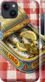 3D пластиковый матовый чехол Vintage Sardine Tin Phone для Apple iPhone 14 Plus - 6772m-2645 изображение 
