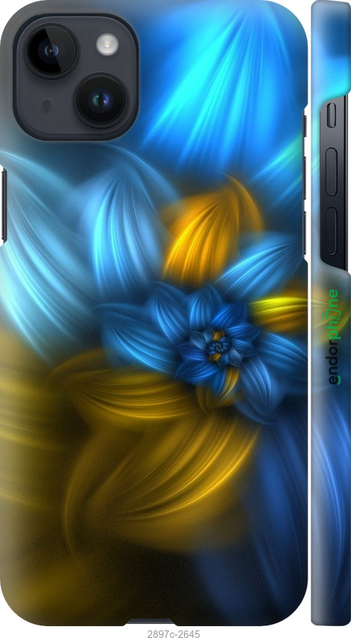 

3D пластиковий матовий чохол "Візерунок 46" для iPhone 14 Plus, Синій