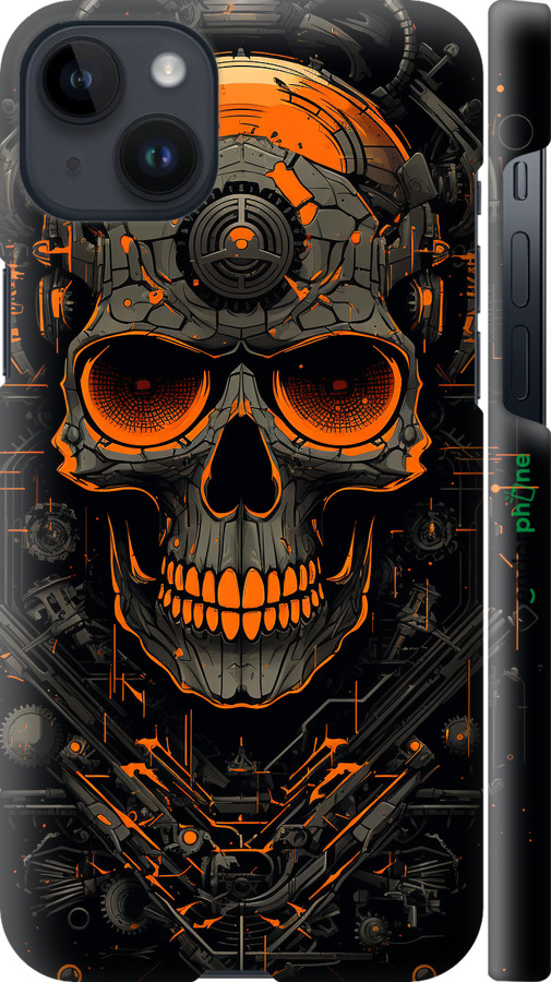 3D пластиковый матовый чехол Череп для Apple iPhone 14 Plus - 5952m-2645 изображение 