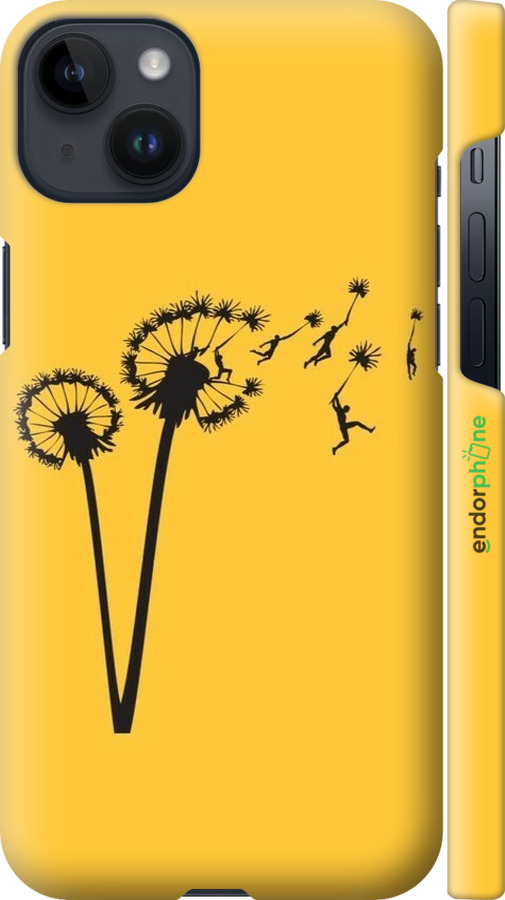 3D пластиковый матовый чехол Минимализм одуванчики для Apple iPhone 14 Plus - 6449m-2645 изображение 