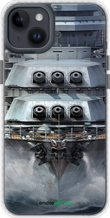 Чехол Bumper MagSafe чехол Линкор, world of tanks, wargaming, военный корабль для Apple iPhone 14 Plus - 6453pm-2645 изображение 