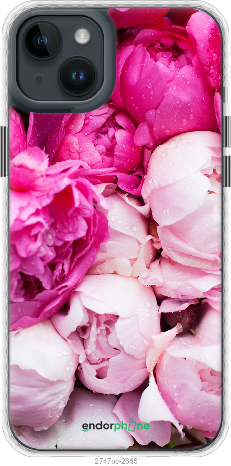 

Custodia in Custodia paracolpi Peonie rosa" for iPhone 14 Plus"