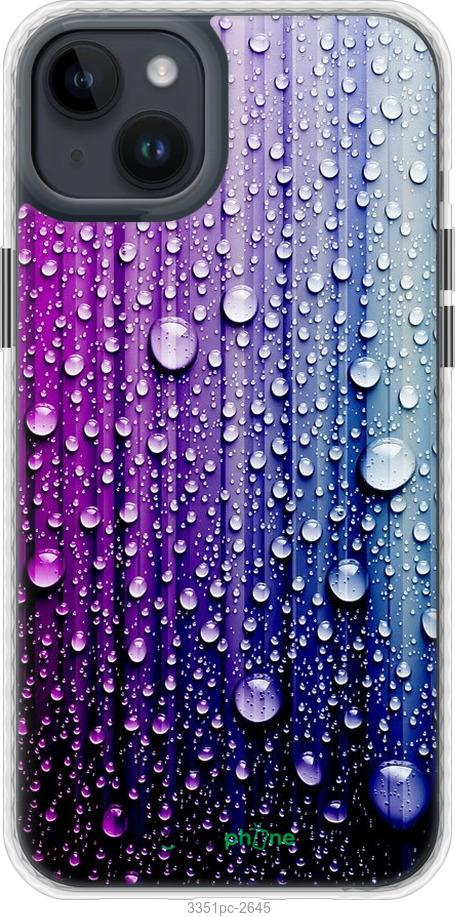 

Чохол Bumper чохол "Краплини води" для iPhone 14 Plus, Синій