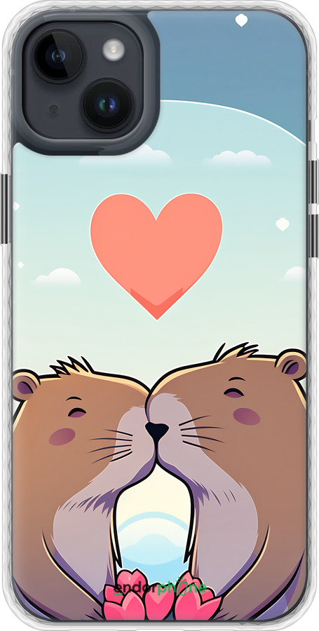 Чехол Bumper чехол Капибара любовь для Apple iPhone 14 Plus - 6027pc-2645 изображение 