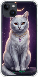Силіконовий протиударний с посиленими кутами чехол Mystic White Cat Gothic Dark Purple Gold для Apple iPhone 14 Plus - 6805sp-2645 изображение 