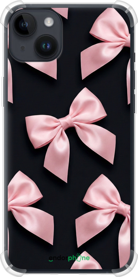 Силикон с усиленными углами чехол Coquette Ribbons Dark Coquette для Apple iPhone 14 Plus - 6767sp-2645 изображение 