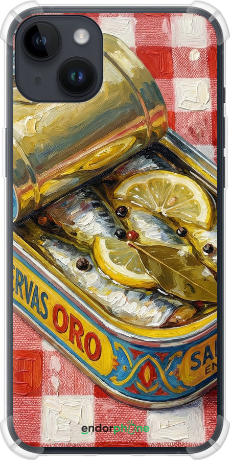 Силикон с усиленными углами чехол Vintage Sardine Tin Phone для Apple iPhone 14 Plus - 6772sp-2645 изображение 