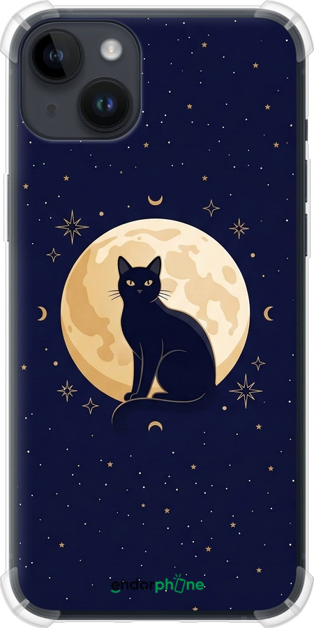 Силикон с усиленными углами чехол Cute Cat Celestial/Witchy для Apple iPhone 14 Plus - 6787sp-2645 изображение 