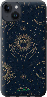 Силіконовий чехол Celestial Harmony: Sun & Moon Gold Mystic Pattern для Apple iPhone 14 Plus - 6778u-2645 изображение 