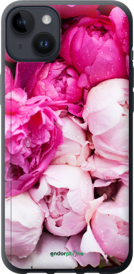 

Silicone Capa "Peónias cor-de-rosa" para iPhone 14 Plus
