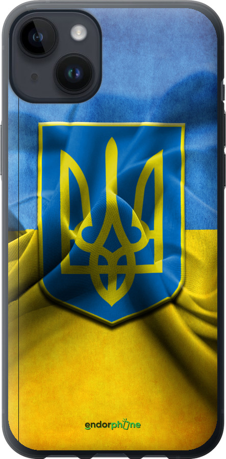 

Силіконовий чохол "Прапор та герб України" для iPhone 14 Plus, Блакитний