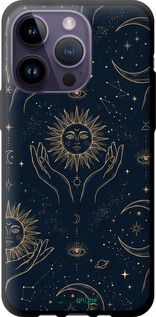 TPU чохол 'Celestial Harmony: Sun & Moon Gold Mystic Pattern' для iPhone 14 Pro Max зображення 3