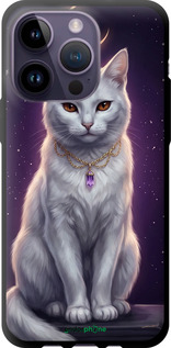 TPU чехол Mystic White Cat Gothic Dark Purple Gold для Apple iPhone 14 Pro Max - 6805b-2667 изображение 