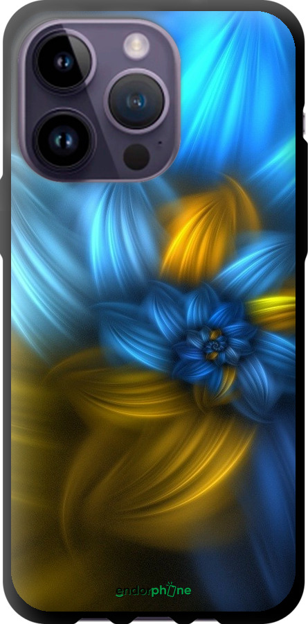 

TPU чорний чохол "Візерунок 46" для iPhone 14 Pro Max, Синій