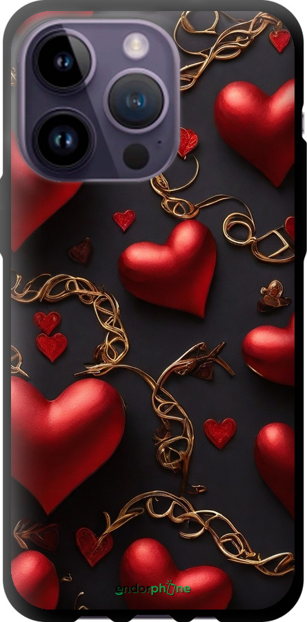 TPU чехол Сердечки для Apple iPhone 14 Pro Max - 5831b-2667 изображение 